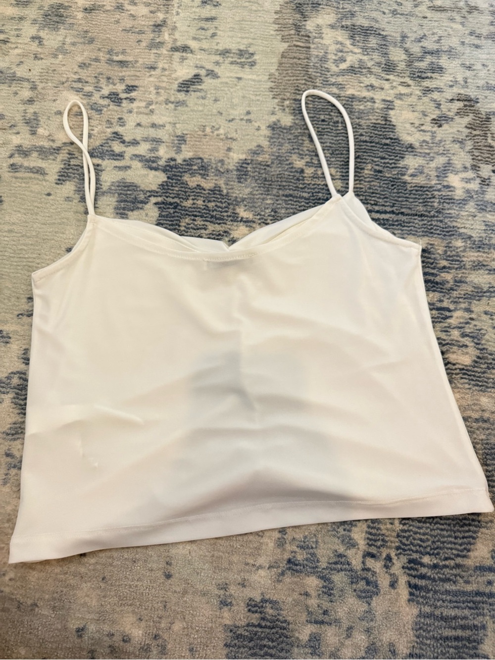 Zara Cream Ruched Spaghetti Strap Tank - Picture 3 of 3